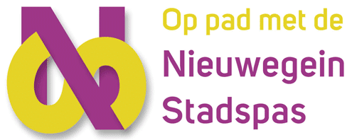 Logo Nieuwegein Stadspas - paars/geel