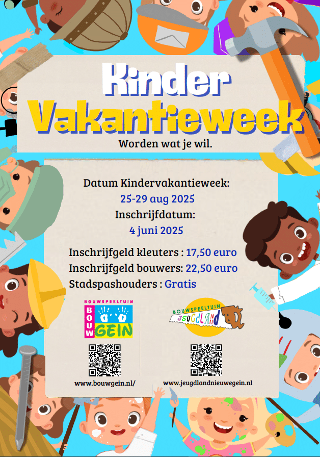 Kindervakantieweek bij Bouwgein én Jeugdland!